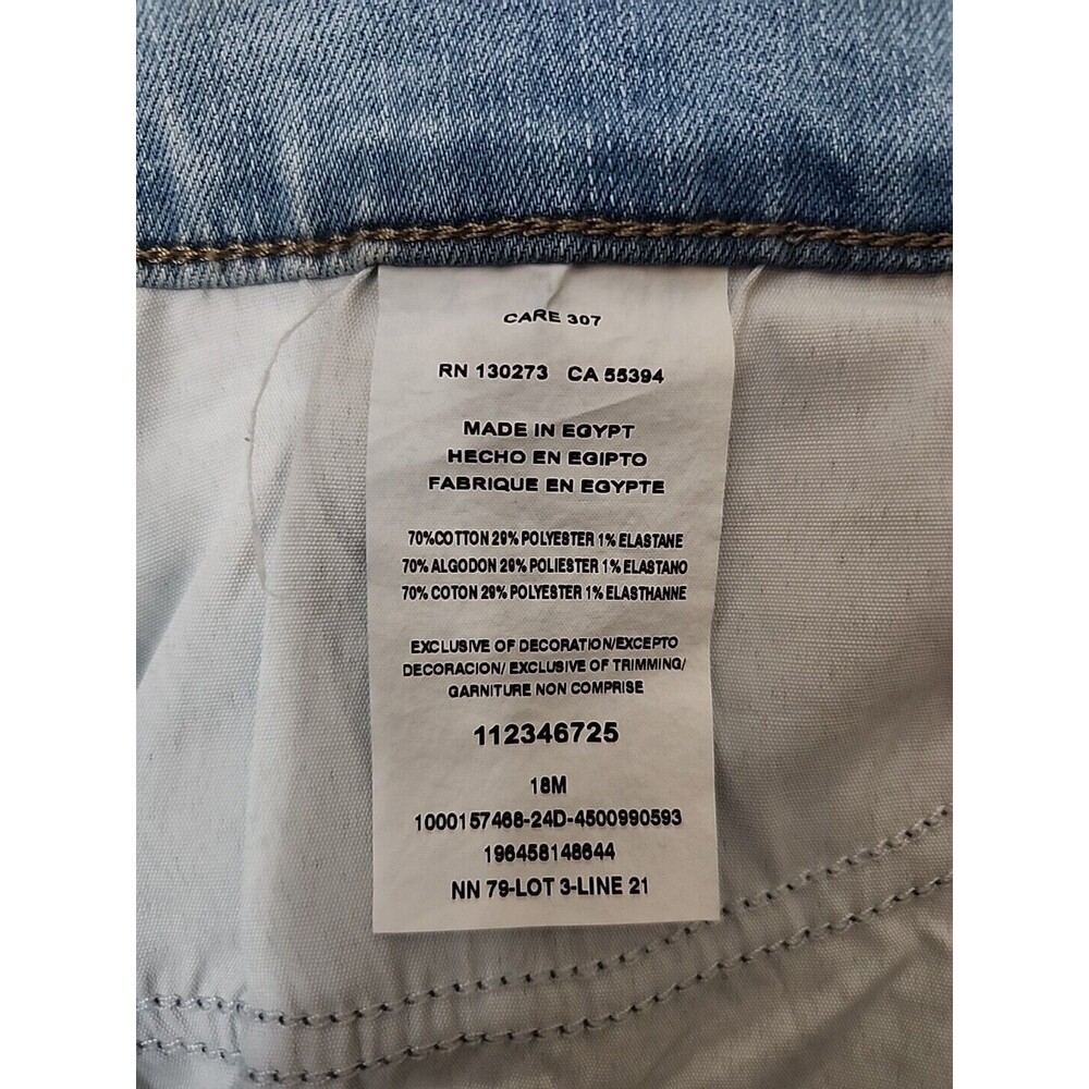 Lee Legendary Mid Rise Capri Jeans Womens 18 Light Blue Raw Hem Stretch NEW - Picture 10 of 11